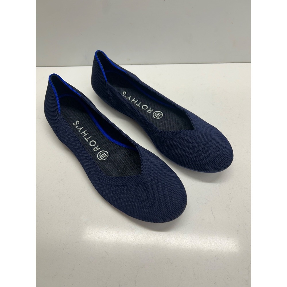 Rothy's Navy Blue Ballet Flats Size 8
